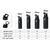 imageSUNWILL Insulated Water Bottle with Straw 32 oz Vacuum Stainless Steel Metal Sports Water Bottle with Straw and Spout lid Wide Mouth Leak proof Powder Coated Black