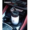 imageSUNWILL Insulated Water Bottle with Straw Sports ampamp Travel Water Bottle 22oz Double Walled Stainless Steel Cup Holder Friendly Reusable Thermal Wide Mouth Flask Leak Proof BPA Free