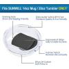 imageLid for SUNWILL 14oz Mugs and 20oz Tumblers Only Spill and Splash Resistant Sliding Covers Replacement 2 Pack Black ampamp Light Gray Straw Friendly BPA FreeBlack