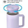 imageSUNWILL 40 oz Tumbler With Handle and Straw Lid Coffee Tumbler Cups Insulated Reusable Stainless Steel Travel Coffee Mug for Home and Outdoor Cupholder Friendly Orchid