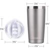 imageSUNWILL Travel Coffee Mug with Lid 20 oz Tumbler Set of 2 Insulated Stainless Steel Cup for Water Tea Powder Coated Sakura ampamp MintCool Gray