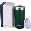 imageSUNWILL Travel Coffee Mug with Lid 20 oz Tumbler Set of 2 Insulated Stainless Steel Cup for Water Tea Powder Coated Sakura ampamp MintPowder Coated Dark Green