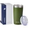 imageSUNWILL Travel Coffee Mug with Lid 20 oz Tumbler Set of 2 Insulated Stainless Steel Cup for Water Tea Powder Coated Sakura ampamp MintPowder Coated Olive