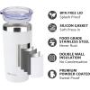 imageSUNWILL Travel Coffee Mug with Lid 20 oz Tumbler Set of 2 Insulated Stainless Steel Cup for Water Tea Powder Coated Sakura ampamp MintPowder Coated White