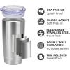 imageSUNWILL Travel Coffee Mug with Lid 20 oz Tumbler Set of 2 Insulated Stainless Steel Cup for Water Tea Powder Coated Sakura ampamp MintStainless Steel