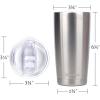 imageSUNWILL Travel Coffee Mug with Lid 20 oz Tumbler Set of 2 Insulated Stainless Steel Cup for Water Tea Powder Coated Sakura ampamp MintStainless Steel