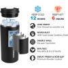 imageSUNWILL Travel Coffee Mug with Lid Leak Proof Tumbler Stainless Steel 16 oz Insulated Cup for Water Tea Ice Powder Coated IcebergPowder Coated Black