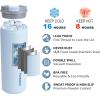 imageSUNWILL Travel Coffee Mug with Lid Leak Proof Tumbler Stainless Steel 16 oz Insulated Cup for Water Tea Ice Powder Coated IcebergPowder Coated Iceberg
