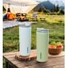 imageSUNWILL Travel Coffee Mug with Lid Leak Proof Tumbler Stainless Steel 16 oz Insulated Cup for Water Tea Ice Powder Coated IcebergPowder Coated Iceberg