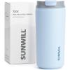 imageSUNWILL Travel Coffee Mug with Lid Leak Proof Tumbler Stainless Steel 16 oz Insulated Cup for Water Tea Ice Powder Coated IcebergPowder Coated Iceberg
