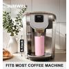 imageSUNWILL Travel Coffee Mug with Lid Leak Proof Tumbler Stainless Steel 16 oz Insulated Cup for Water Tea Ice Powder Coated IcebergPowder Coated Light Pink