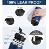 imageSUNWILL Travel Coffee Mug with Lid Leak Proof Tumbler Stainless Steel 16 oz Insulated Cup for Water Tea Ice Powder Coated IcebergPowder Coated Navy