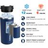 imageSUNWILL Travel Coffee Mug with Lid Leak Proof Tumbler Stainless Steel 16 oz Insulated Cup for Water Tea Ice Powder Coated IcebergPowder Coated Navy
