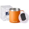 imageSUNWILL Travel Coffee Mugs Set of 4 Insulated Tumbler with Lid 14oz Stainless Steel Cup with Handle Bulk for Gift Camping Office Powder Coated Charcoal Royal Blue Magenta YellowPowder Coated Orange