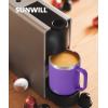 imageSUNWILL Travel Coffee Mugs Set of 4 Insulated Tumbler with Lid 14oz Stainless Steel Cup with Handle Bulk for Gift Camping Office Powder Coated Charcoal Royal Blue Magenta YellowPowder Coated Purple