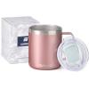 imageSUNWILL Travel Coffee Mugs Set of 4 Insulated Tumbler with Lid 14oz Stainless Steel Cup with Handle Bulk for Gift Camping Office Powder Coated Charcoal Royal Blue Magenta YellowRose Gold