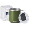 imageSUNWILL Travel Coffee Mugs Set of 4 Insulated Tumbler with Lid 14oz Stainless Steel Cup with Handle Bulk for Gift Camping Office Powder Coated Charcoal Royal Blue Magenta YellowPowder Coated Olive