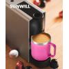 imageSUNWILL Travel Coffee Mugs Set of 4 Insulated Tumbler with Lid 14oz Stainless Steel Cup with Handle Bulk for Gift Camping Office Powder Coated Charcoal Royal Blue Magenta YellowPowder Coated Magenta