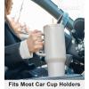 imageSUNWILL Travel Coffee Tumbler with Lid and Straw 40 oz Tumbler with Handle Tumbler Cups Insulated Reusable Stainless Steel Coffee Mug for Office and Home Cupholder Friendly Almond