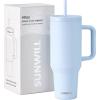 imageSUNWILL 40 oz Tumbler With Handle and Straw Lid Coffee Tumbler Cups Insulated Reusable Stainless Steel Travel Coffee Mug for Travel ampamp Outdoor Cupholder Friendly Iceberg