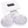imageLid for SUNWILL 14oz Mugs and 20oz Tumblers Only Spill and Splash Resistant Sliding Covers Replacement 2 Pack Straw Friendly BPA Free