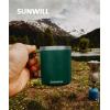 imageSUNWILL Travel Coffee Mugs Set of 4 Insulated Tumbler with Lid 14 oz Stainless Steel Cup with Handle Bulk for Gift Camping Office Powder Coated Orchid Iceberg Mint SakuraPowder Coated Forest Green