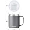 imageSUNWILL Travel Coffee Mugs Set of 4 Insulated Tumbler with Lid 14 oz Stainless Steel Cup with Handle Bulk for Gift Camping Office Powder Coated Orchid Iceberg Mint SakuraPowder Coated Cool Grey