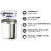 imageSUNWILL Travel Coffee Mugs Set of 4 Insulated Tumbler with Lid 14 oz Stainless Steel Cup with Handle Bulk for Gift Camping Office Powder Coated Orchid Iceberg Mint SakuraPowder Coated White