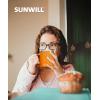 imageSUNWILL Travel Coffee Mugs Set of 4 Insulated Tumbler with Lid 14 oz Stainless Steel Cup with Handle Bulk for Gift Camping Office Powder Coated Orchid Iceberg Mint SakuraPowder Coated Orange