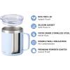 imageSUNWILL Travel Coffee Mugs Set of 4 Insulated Tumbler with Lid 14 oz Stainless Steel Cup with Handle Bulk for Gift Camping Office Powder Coated Orchid Iceberg Mint SakuraPowder Coated Orchid  lceburg  Mint  Sakura