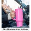 imageSUNWILL Travel Coffee Tumbler with Lid and Straw 40 oz Tumbler with Handle Tumbler Cups Insulated Reusable Stainless Steel Coffee Mug for Office ampamp Home Cupholder Friendly MagentaPowder Coated Magenta