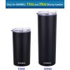 imageLid for SUNWILL 12oz and 20oz Skinny Tumblers Only Spill and Splash Resistant Sliding Covers Replacement 2 Pack Straw Friendly BPA Free