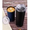 imageLid for SUNWILL 12oz and 20oz Skinny Tumblers Only Spill and Splash Resistant Sliding Covers Replacement 2 Pack Straw Friendly BPA Free