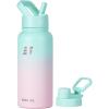imageSUNWILL Insulated Water Bottle with Straw 32oz Stainless Steel Water Bottles for Sports Travel ampamp Gym Wide Mouth Flask with 2 Lids Straw ampamp Spout Lid Leak Proof BPA Free Thermal Canteen