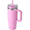imageSUNWILL Travel Coffee Mug with Lid 20 oz Tumbler with Handle and Straw Leak Proof Stainless Steel Cup Insulated for Office ampamp Gym Cupholder Friendly Powder Coated Matcha CreamPowder Coated Pink