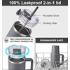 image:imageSUNWILL 20 oz Tumbler with Handle and Straw Leak ProofTravel Coffee Mug with Lid Stainless Steel Cup Insulated for Office amp Gym Cupholder Friendly Powder Coated OrchidPowder Coated Charcoal