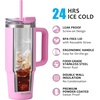 image:imageSUNWILL 20 oz Tumbler with Handle and Straw Leak ProofTravel Coffee Mug with Lid Stainless Steel Cup Insulated for Office amp Gym Cupholder Friendly Powder Coated OrchidPowder Coated Pink