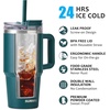 image:imageSUNWILL 20 oz Tumbler with Handle and Straw Leak ProofTravel Coffee Mug with Lid Stainless Steel Cup Insulated for Office amp Gym Cupholder Friendly Powder Coated OrchidPowder Coated Deep Teal