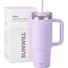 image:imageSUNWILL 20 oz Tumbler with Handle and Straw Leak ProofTravel Coffee Mug with Lid Stainless Steel Cup Insulated for Office amp Gym Cupholder Friendly Powder Coated OrchidPowder Coated Orchid