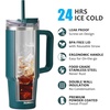 image:imageSUNWILL 20 oz Tumbler with Handle and Straw Leak ProofTravel Coffee Mug with Lid Stainless Steel Cup Insulated for Office amp Gym Cupholder Friendly Powder Coated OrchidPowder Coated Deep Teal