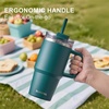 image:imageSUNWILL 20 oz Tumbler with Handle and Straw Leak ProofTravel Coffee Mug with Lid Stainless Steel Cup Insulated for Office amp Gym Cupholder Friendly Powder Coated OrchidPowder Coated Deep Teal