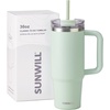 image:imageSUNWILL 20 oz Tumbler with Handle and Straw Leak ProofTravel Coffee Mug with Lid Stainless Steel Cup Insulated for Office amp Gym Cupholder Friendly Powder Coated OrchidPowder Coated Matcha Cream