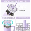 image:imageSUNWILL 20 oz Tumbler with Handle and Straw Leak ProofTravel Coffee Mug with Lid Stainless Steel Cup Insulated for Office amp Gym Cupholder Friendly Powder Coated OrchidPowder Coated Orchid
