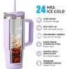 image:imageSUNWILL 20 oz Tumbler with Handle and Straw Leak ProofTravel Coffee Mug with Lid Stainless Steel Cup Insulated for Office amp Gym Cupholder Friendly Powder Coated OrchidPowder Coated Orchid