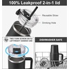 image:imageSUNWILL 20 oz Tumbler with Handle and Straw Leak ProofTravel Coffee Mug with Lid Stainless Steel Cup Insulated for Office amp Gym Cupholder Friendly Powder Coated OrchidPowder Coated Black