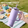image:imageSUNWILL 20 oz Tumbler with Handle and Straw Leak ProofTravel Coffee Mug with Lid Stainless Steel Cup Insulated for Office amp Gym Cupholder Friendly Powder Coated OrchidPowder Coated Orchid