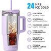 image:imageSUNWILL 20 oz Tumbler with Handle and Straw Leak ProofTravel Coffee Mug with Lid Stainless Steel Cup Insulated for Office amp Gym Cupholder Friendly Powder Coated OrchidPowder Coated Orchid